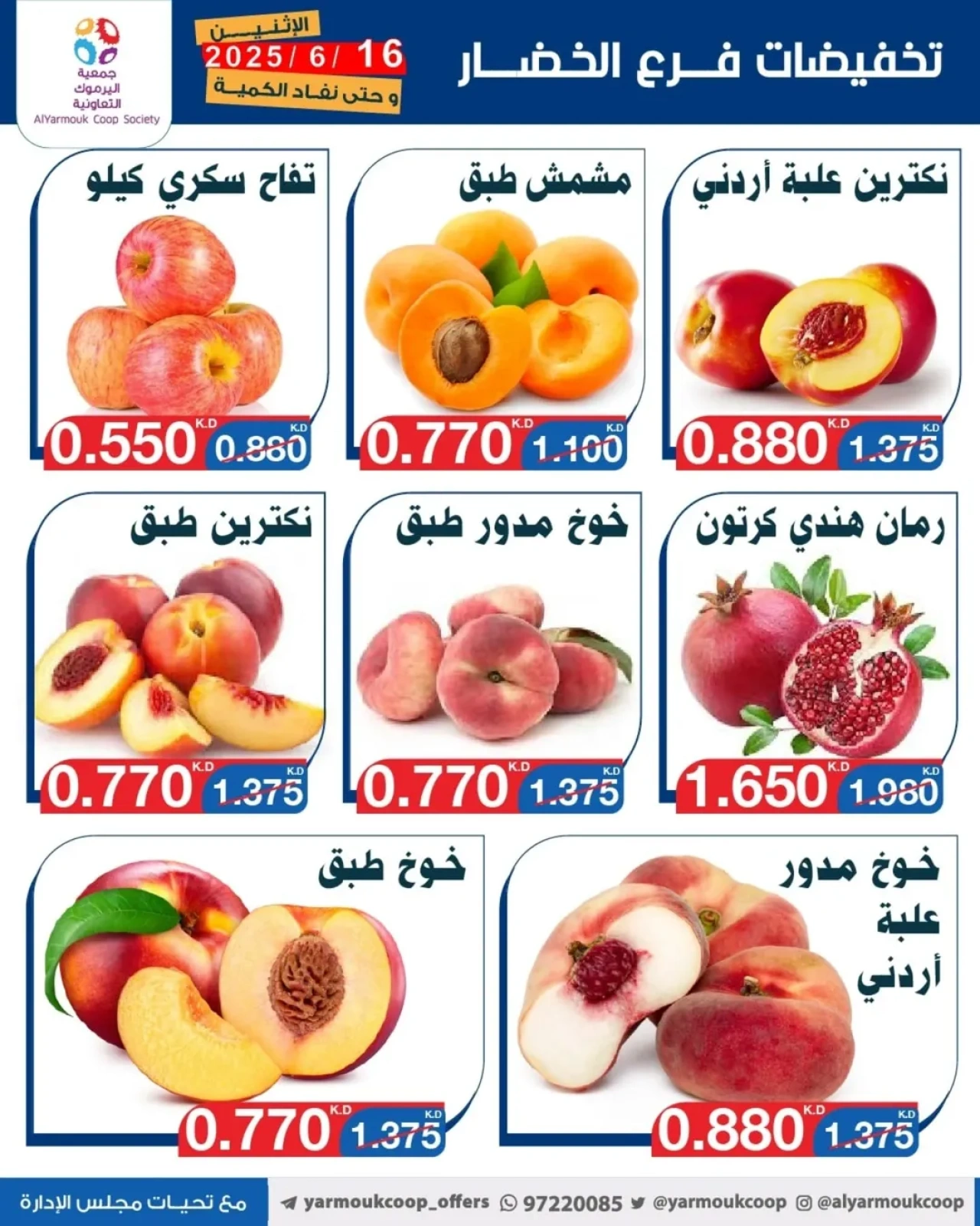 عروض الخضار والفاكهة - جمعية اليرموك التعاونية