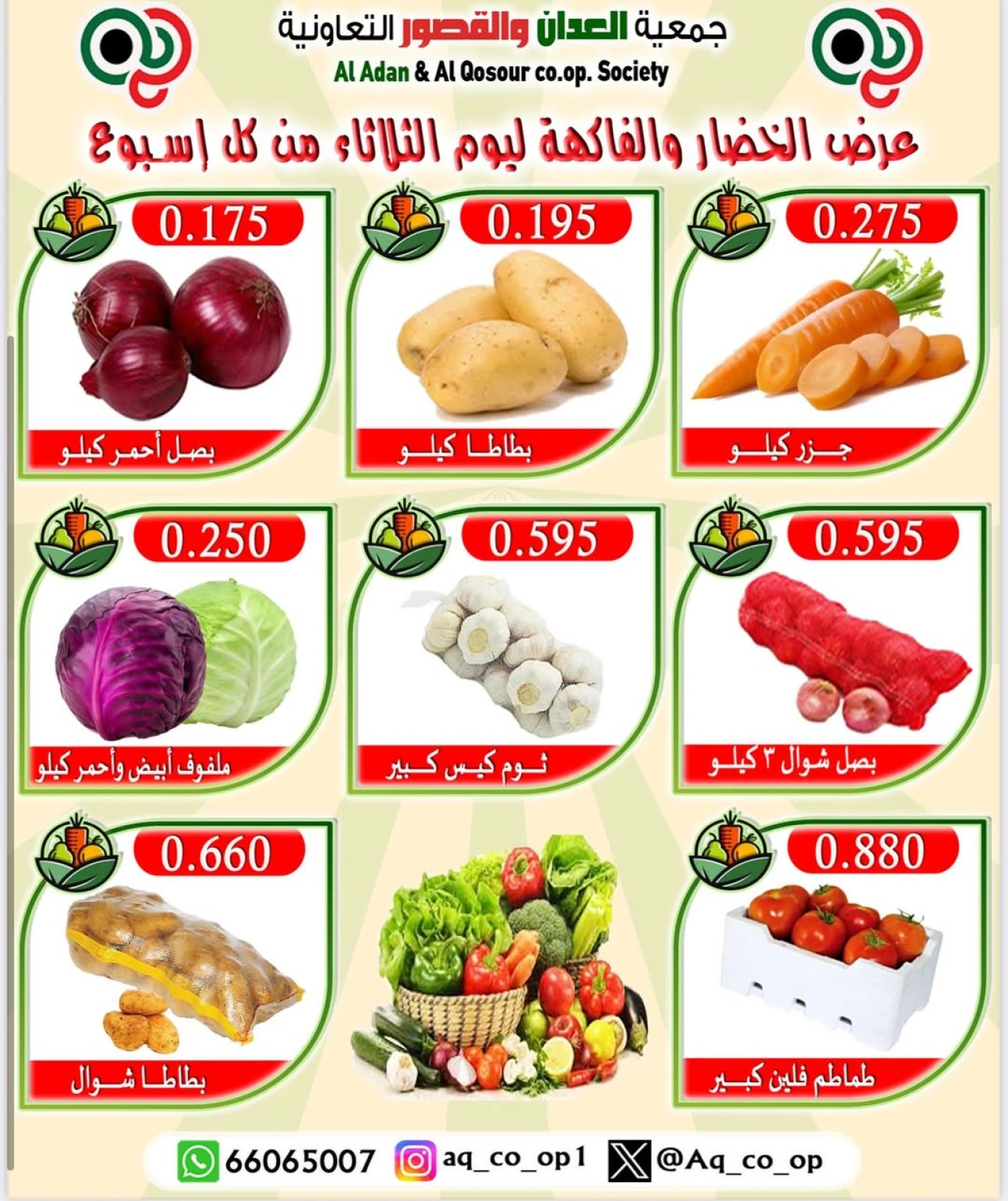 عروض الخضار والفاكهة - جمعية العدان والقصور التعاونية