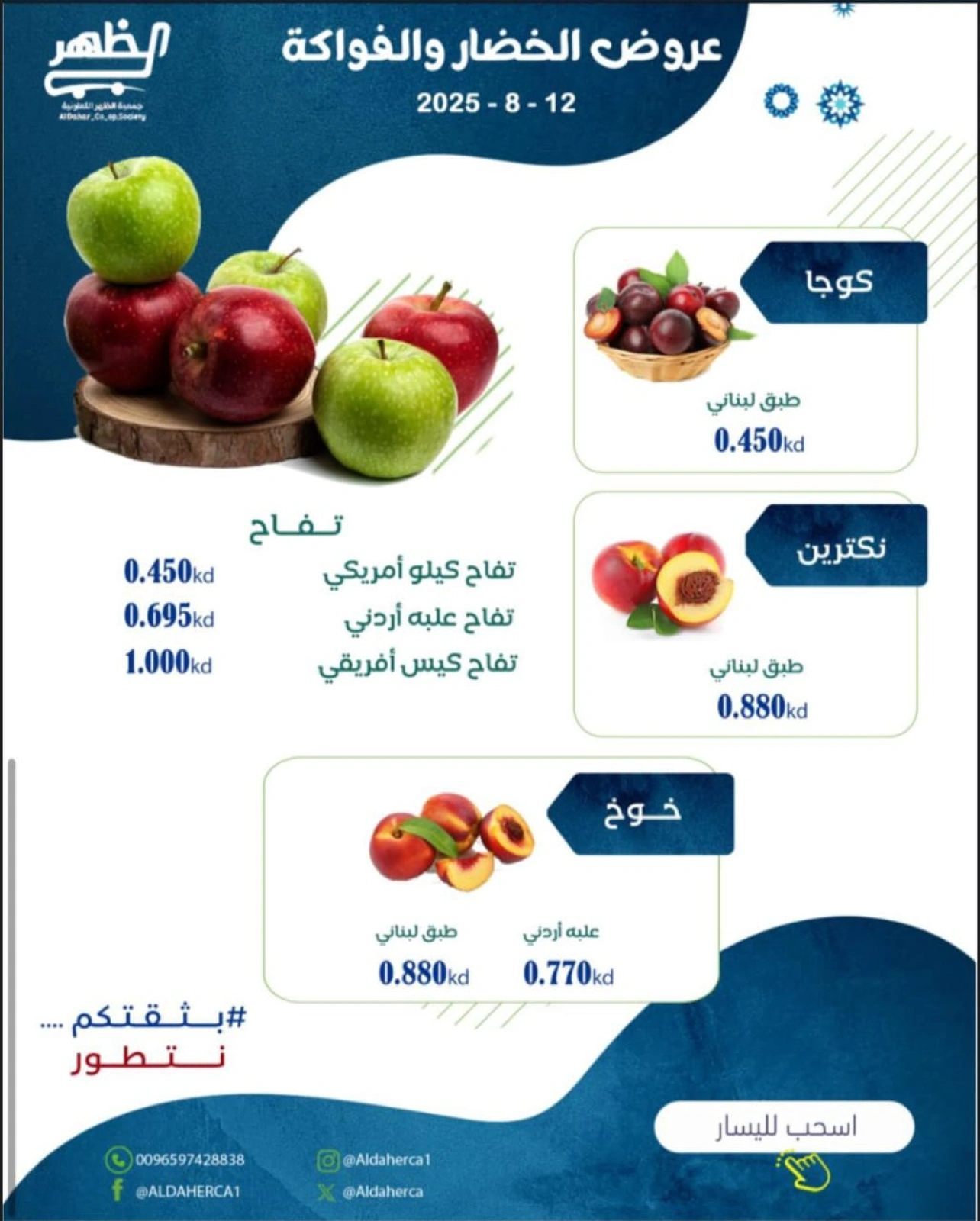 عروض الخضار والفاكهة - جمعية ضاحية الظهر